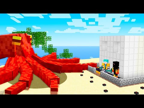 Man Eating Octopus vs Security House in Minecraft