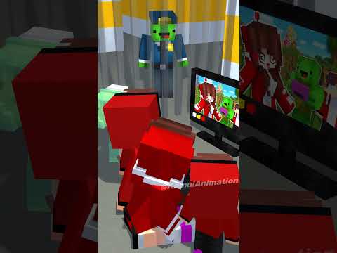 HELP Police Mikey Searches🐢 - MAIZEN Minecraft Animation #shorts