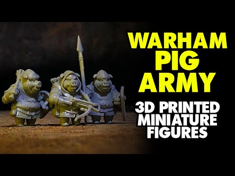 Warham Pig Army - 3D Printed Miniature  Figures