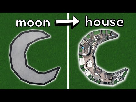 Building a MOON SHAPED house in Bloxburg!