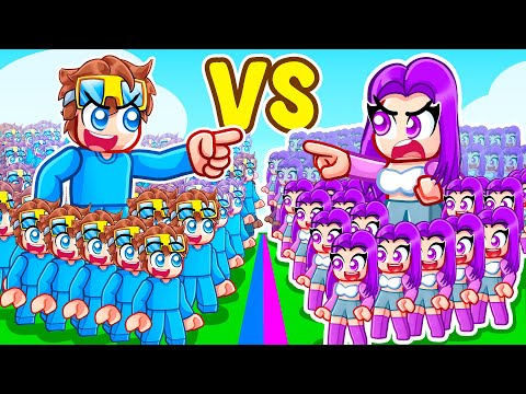 BOYS vs GIRLS Strongest Clone Army in Roblox!