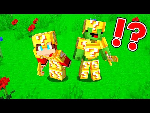 JJ And Mikey Survive With LUCKY BLOCK ARMOR In Minecraft - Maizen