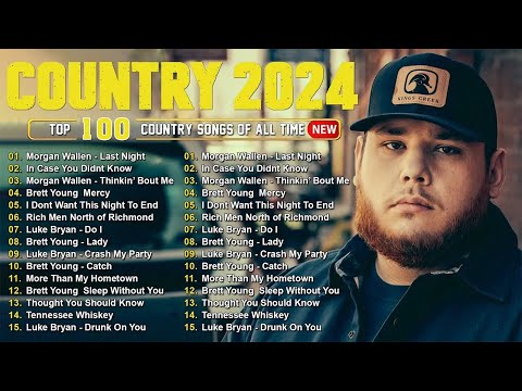 Country Music Playlist 2024 - Luke Combs, Morgan Wallen, Chris Stapleton, Luke Bryan, Kane Brown