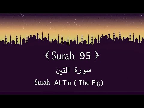 Quran 95. Surah Al-Tin ( سورة التين) || #surah #healing #relaxing