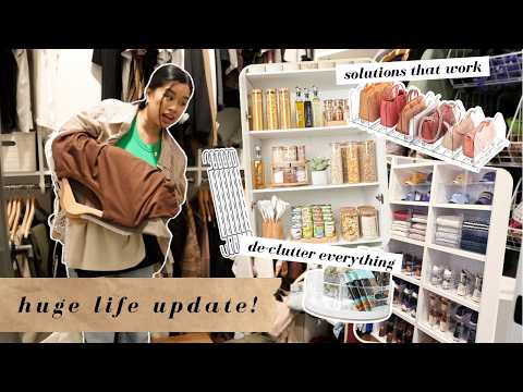 CLUTTER-FREE HOME GLOW UP & HUGE LIFE UPDATE! (organization tips + ideas that actually work)