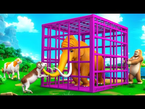 Giant Mammoth Trapped by Evil Gorilla: Farm Animals Unite for an Epic Rescue Mission