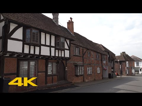 Bishop's Waltham Walk: Town Centre【4K】