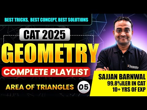 Geometry for CAT Class - 5 | Area of Triangles | Quantitative Aptitude for CAT