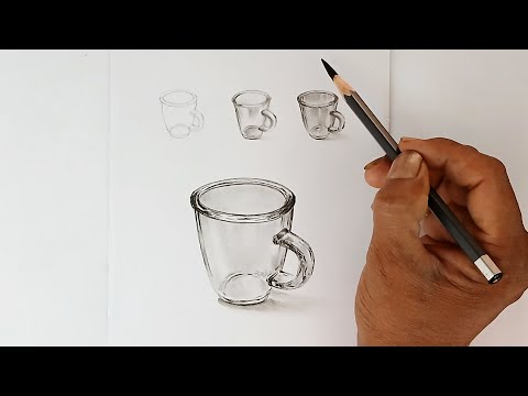 How to draw glass cup by with easy ways /Easy pencil drawing/