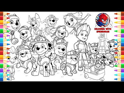 Paw Patrol Coloring Pages | How To Color All Character Paw Patrol