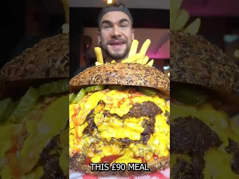 12LB BURGER CHALLENGE WITH 100 PIECES OF CHEESE | Joel Hansen  #eatingchallenge