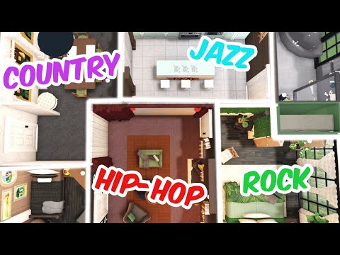 Building In Bloxburg But Every Room Is A Different MUSIC GENRE