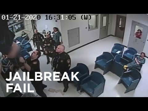 Ohio woman caught on camera falling through ceiling in jail escape fail