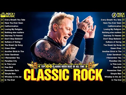 Lynyrd Skynyrd, Metallica, The Eagles, Queen💥Top 100 Classic Rock Songs 80s 90s Vol 07