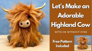 Let's Make an Adorable Highland Cow/Highland Cow Gnome Pet/Cute Animal/Not a Toy