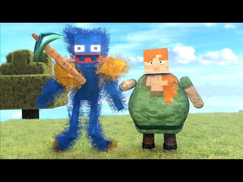 Huggy Wuggy plays Minecraft #Shorts