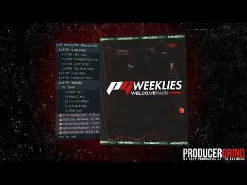 5.4GB of FREE Drums, Melodies, MIDI, Phrases, Accents, Starters - PG Weeklies Welcome Pack