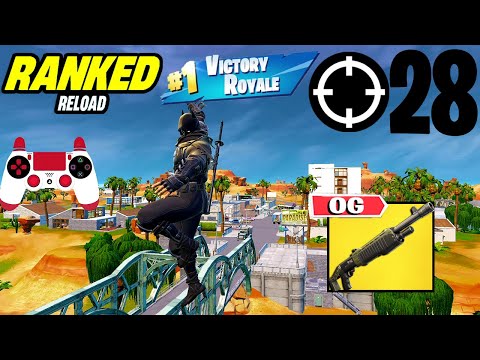 28 Elimination Solos "Ranked RELOAD” Gameplay Wins (Fortnite Chapter 6 PS4 Controller)