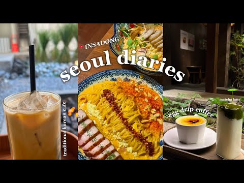 Seoul adventures | korean cafes | insadong | famous fish cake udon🥰