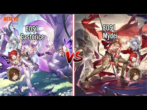 Castorice E0S1 Vs Mydei E0S1 | DPS comparison!!! Same support | Builds in the end of this video!