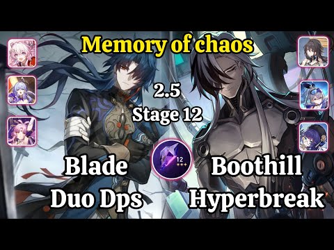 E0S0 Blade Duo Dps & E0S0 Boothill Hyperbreak Memory of chaos stage 12 Clear / HSR