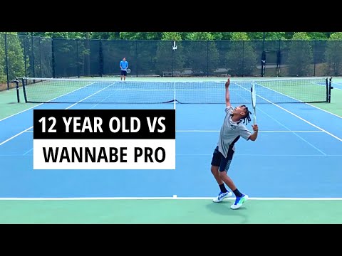 Nationally Ranked 12 Year Old Challenges USTA 4.5 Wannabe Pro