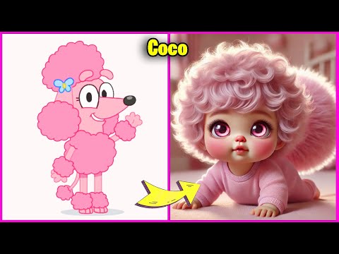 Bluey Characters As Babies + Guess The Voice Quiz + Their Favorite Drinks, Snack & More | Coco