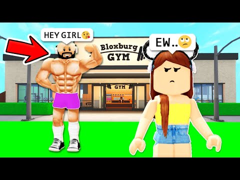 This CREEPY GUY was FOLLOWING Us at the GYM.. (Bloxburg)