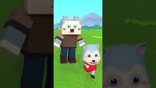 Real Dad VS Minecraft Dad 😍 #funny #kids #wolfoo3D #wolfoosong