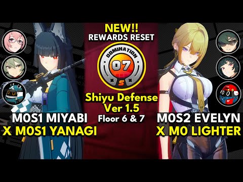 NEW Shiyu Defense 1.5 Floor 6 & 7 (S Rank) | M0S1 Miyabi x Yanagi & M0S2 Evelyn x Lighter | ZZZero