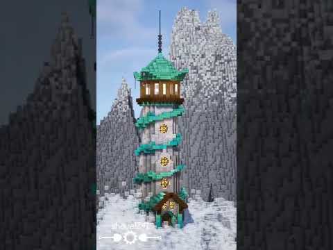 #shorts Minecraft Tower on a Cloud Build