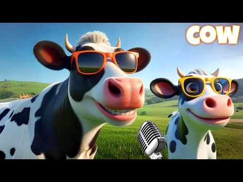 FUNNY COW DANCE 4 AND BABY COW│ Cow Song & Cow Videos 2024 | Cow dance mix | funny dancing cow | gai