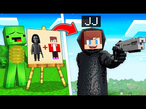 JJ and Mikey: SQUID GAME 2 FRONT MAN Drawing Battle in Minecraft - Maizen