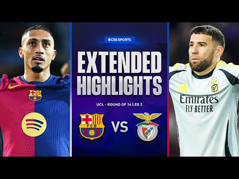 Barcelona vs. Benfica: Extended Highlights | UCL Round of 16 Leg 2 | CBS Sports Golazo