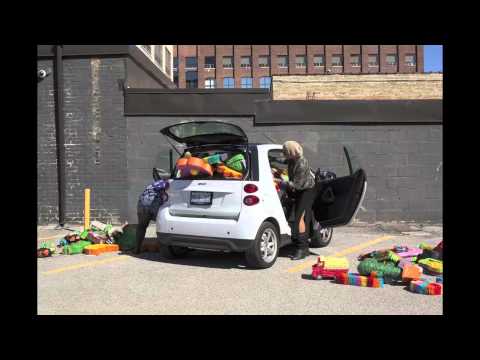 Pinata stuffing: how many can we fit in a smart fortwo?