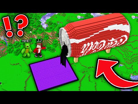 What Happened if JJ and Mikey FLOOD the PORTAL weth COCA COLA in Minecraft Maizen!