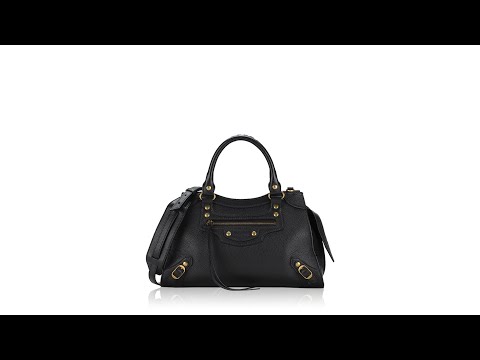 Balenciaga Grained Calfskin Effect Neo Classic Small City Black