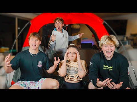 CAMPING IN BEST FRIENDS ROOM 24 HOURS EP. 4