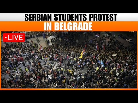 LIVE : Students from across Serbia converge protest over disaster at train station |Belgrade | News9