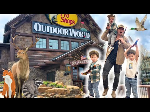 Little Cowboys Visit New Bass Pro Shop! TOYS/WILDLIFE/GUNS/ANIMALS/EXPLORE/PLAYTIME