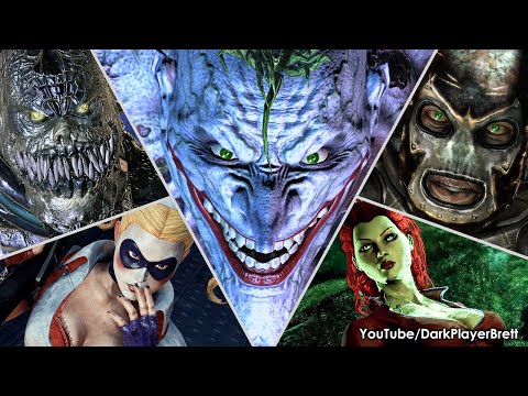 Batman: Arkham Asylum - All Bosses (Hard | No Damage) [4K 60FPS]