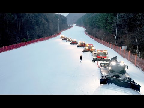 The Amazing Process of Building a Ski Resort! Korean Ski Resort