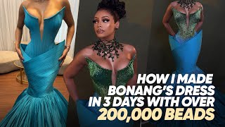 How I made Bonang Matheba’s dress in 3 days | VEEKEE JAMES