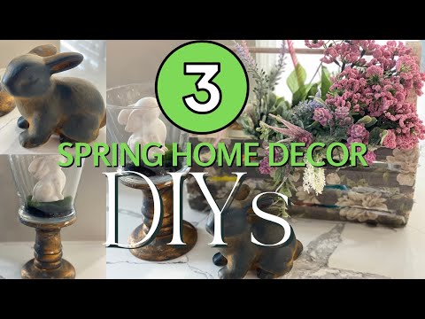 3 Spring Home Decor DIYs | Thrift Store Makeovers | Dollar Tree DIYs