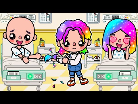 I Give Rainbow Hair to Cancer Patients | Toca Life Story | Toca Boca