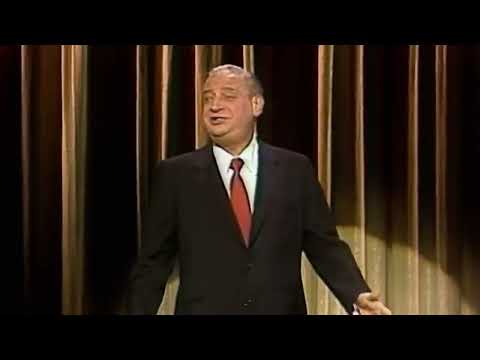 Every word out of Rodney Dangerfield's mouth has the audience roaring with laughter, 1983.