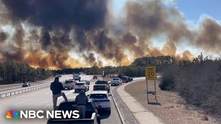 Brush fires erupt in New York due to strong winds