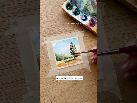 1/100 tiny watercolor paintings in 2025! It’s only about 8 paintings a month, join me 💕