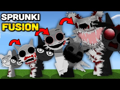 Minecraft FUSION SPRUNKI WHITE x GRAY Evolution