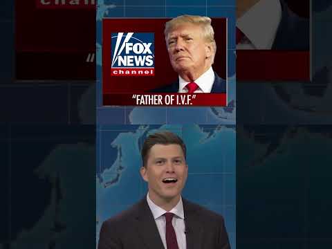 Trump declare himself as the father of I.V.F  😂😂 #colinjost #michaelche #shorts